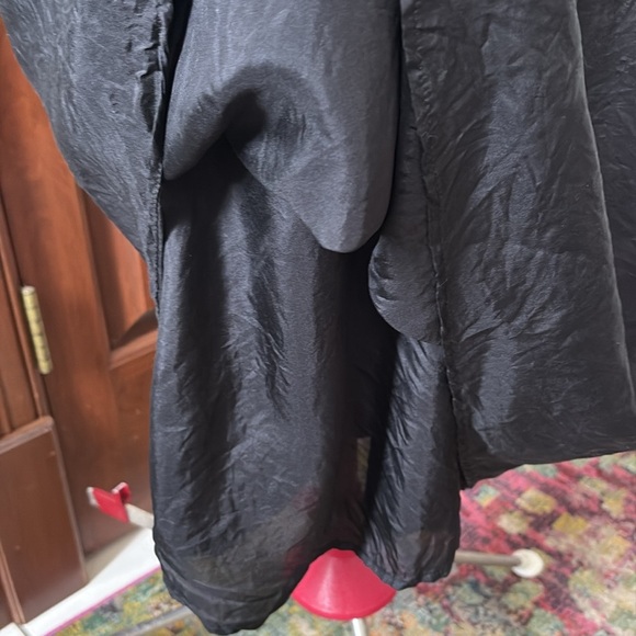 Velvet Brand Silk dress lingerie slip lined/silk black/black lace low V-neck - Picture 13 of 15